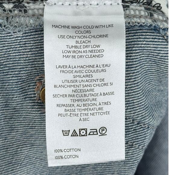 Free People We the Free Olsen Cuffed Barrel Jeans Blue Size 32 - Picture 5 of 5